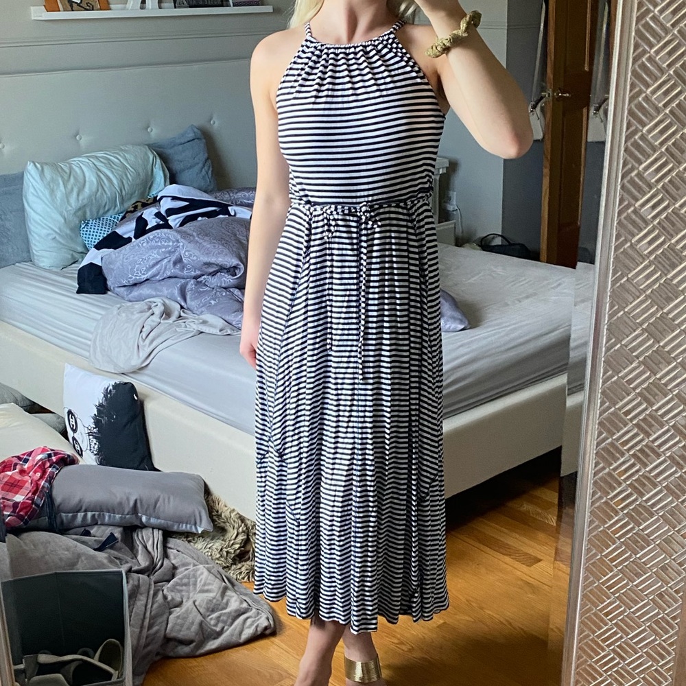 STRIPED MAXI/ MIDI DRESS